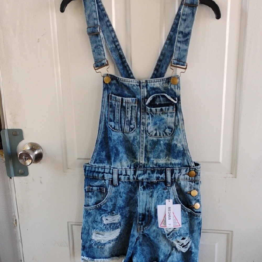{$15 BUNDLED} New NEW VINTAGE Blue Jean Shorts Overalls